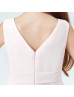 Blush Pink Pleated Chiffon Stunning Junior Bridesmaid Dress